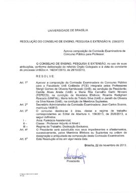Resolução do Conselho de Ensino, Pesquisa e Extensão nº 0238/2013