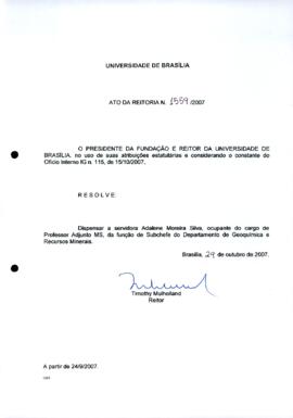 Ato da Reitoria nº 1559/2007
