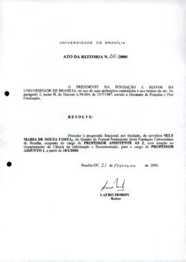 Ato da Reitoria nº 0116/2000