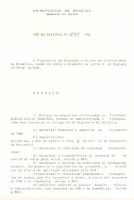 Ato da Reitoria nº 0245/1985
