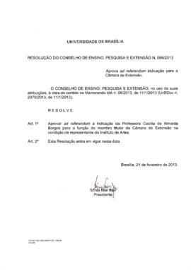 Resolução do Conselho de Ensino, Pesquisa e Extensão nº 0066/2013