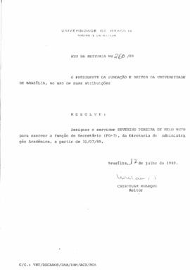 Ato da Reitoria nº 0260/1989