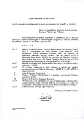 Resolução do Conselho de Ensino, Pesquisa e Extensão nº 0032/2013