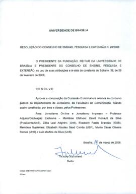 Resolução do Conselho de Ensino, Pesquisa e Extensão nº 0020/2008