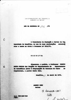 Ato da Reitoria nº 0185/1975
