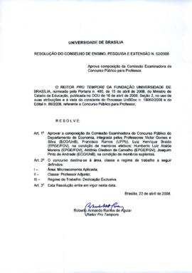 Resolução do Conselho de Ensino, Pesquisa e Extensão nº 0052/2008