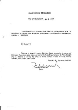 Ato da Reitoria nº 0212/2008