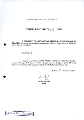 Ato da Reitoria nº 0121/2001