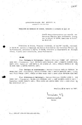 Resolução do Conselho de Ensino, Pesquisa e Extensão nº 0011/1987