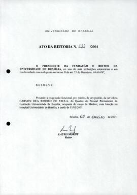 Ato da Reitoria nº 0112/2001