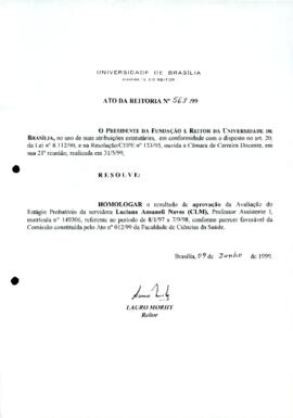 Ato da Reitoria nº 0563/1999