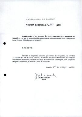 Ato da Reitoria nº 0353/2001