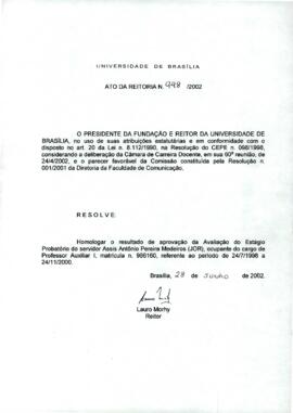 Ato da Reitoria nº 0948/2002