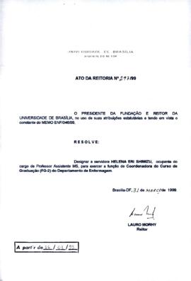 Ato da Reitoria nº 0297/1999