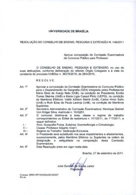 Resolução do Conselho de Ensino, Pesquisa e Extensão nº 0148/2011