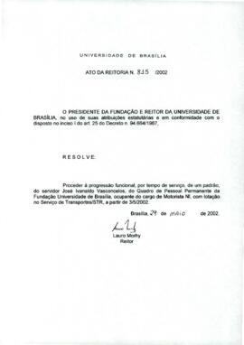 Ato da Reitoria nº 0815/2002