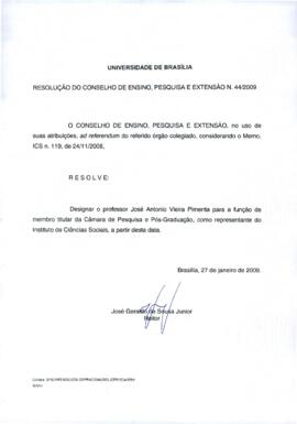 Resolução do Conselho de Ensino, Pesquisa e Extensão nº 0044/2009