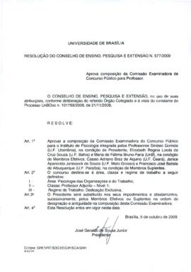 Resolução do Conselho de Ensino, Pesquisa e Extensão nº 0577/2009