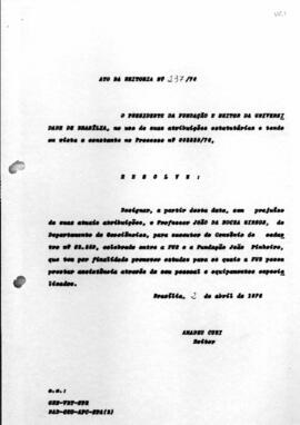 Ato da Reitoria nº 0237/1976