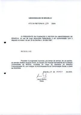 Ato da Reitoria nº 0184/2004