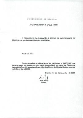 Ato da Reitoria nº 1461/2002