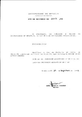 Ato da Reitoria nº 2003/1993