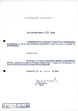 Ato da Reitoria nº 0424/2000