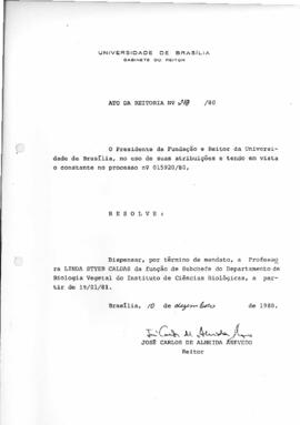 Ato da Reitoria nº 0218/1980