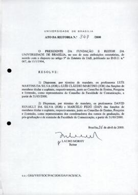 Ato da Reitoria nº 0347/2000