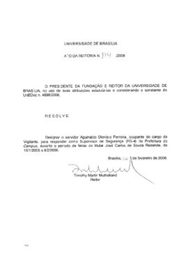 Ato da Reitoria nº 0179/2006