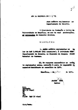 Ato da Reitoria nº 0573/1971