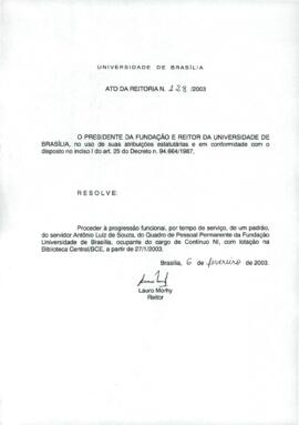 Ato da Reitoria nº 0128/2003