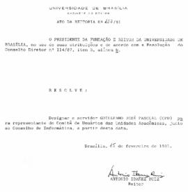 Ato da Reitoria nº 0127/1991