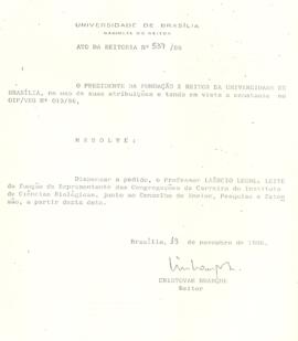 Ato da Reitoria nº 0537/1986