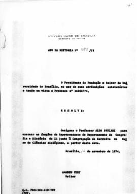 Ato da Reitoria nº 0988/1974