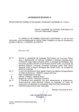 Resolução do Conselho de Ensino, Pesquisa e Extensão nº 0077/2010