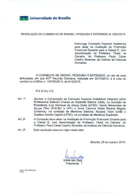 Resolução do Conselho de Ensino, Pesquisa e Extensão nº 0222/2015