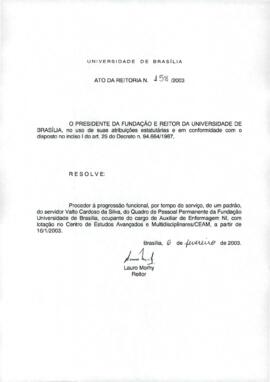 Ato da Reitoria nº 0158/2003