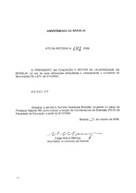 Ato da Reitoria nº 1701/2006