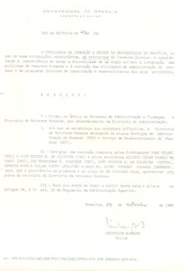 Ato da Reitoria nº 0430/1986