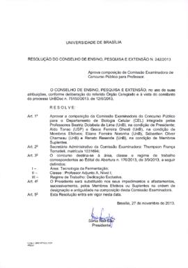 Resolução do Conselho de Ensino, Pesquisa e Extensão Nº 0242/2013