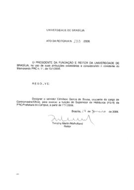 Ato da Reitoria nº 0133/2006
