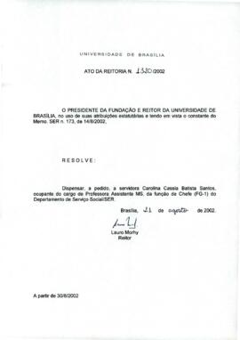 Ato da Reitoria nº 1320/2002