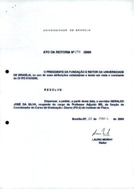 Ato da Reitoria nº 0198/2000