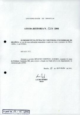 Ato da Reitoria nº 1264/2001