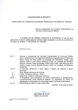 Resolução do Conselho de Ensino, Pesquisa e Extensão nº 0308/2009