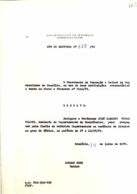 Ato da Reitoria nº 0658/1974