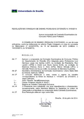Resolução do Conselho de Ensino, Pesquisa e Extensão nº 0155/2014