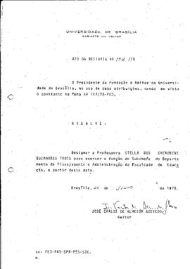 Ato da Reitoria nº 0153/1978