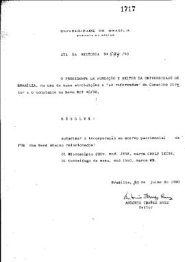 Ato da Reitoria nº 0694/1990